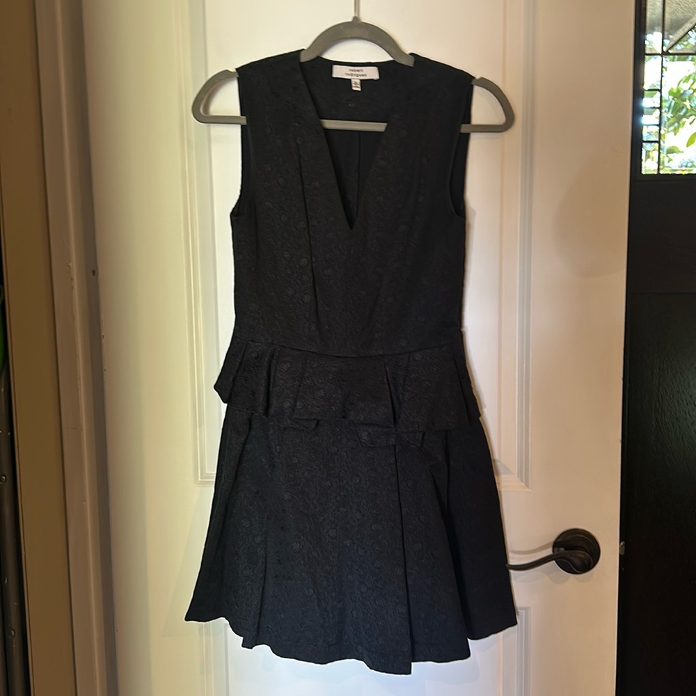 Robert Rodrigues black midi baby doll dress